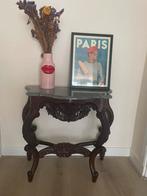 Wandtafel hout en marmer, Ophalen, 50 tot 100 cm, Zo goed als nieuw, 25 tot 50 cm