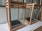 Riviera Maison Lantaarn Binnen - RM Henderson Lantern -, Bruin, Ophalen of Verzenden, Zo goed als nieuw, Hout