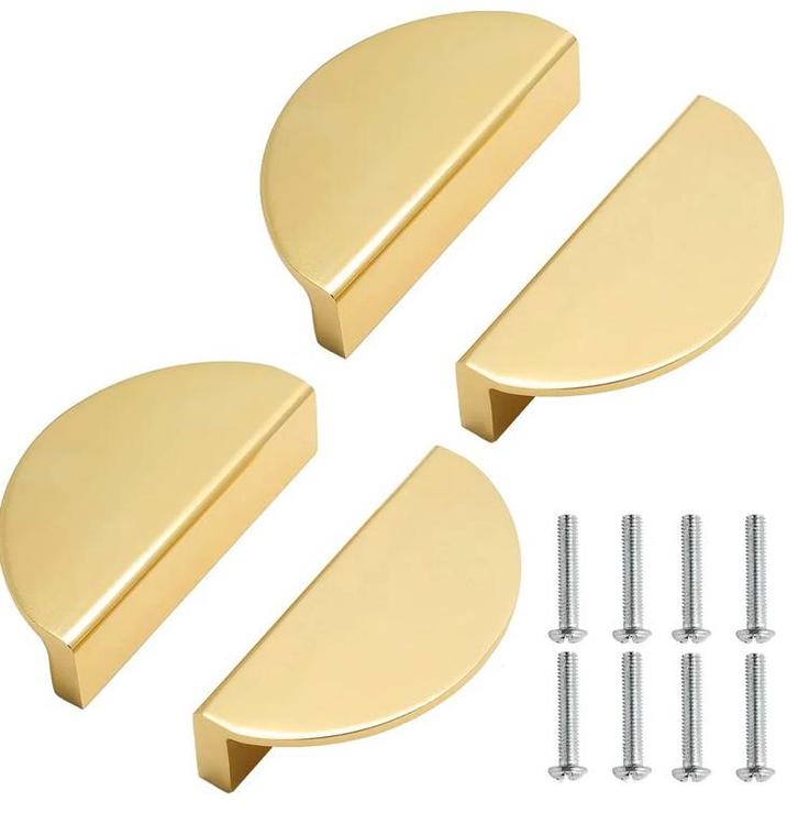 4x halve maan kastgrepen nieuw messing, Huis en Inrichting, Kasten | Overige, Nieuw, Ophalen of Verzenden