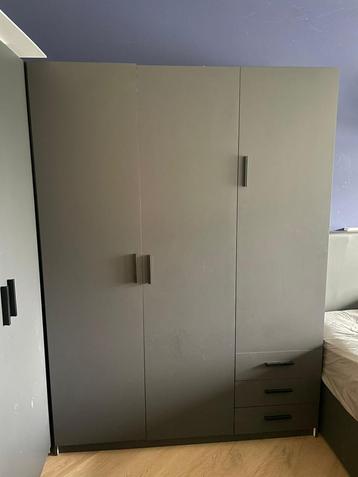 Antraciet Kledingkast Sprint 3-deurs -