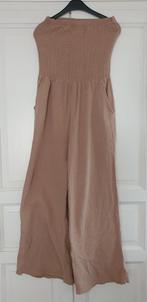 Jumpsuit strapless katoen 40 zgan bruin beige, Kleding | Dames, Jumpsuits, Ophalen of Verzenden, Zo goed als nieuw, Maat 38/40 (M)