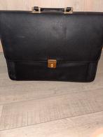 Vintage Zwarte Aktetas, Overige merken, Gebruikt, 25 tot 40 cm, Ophalen of Verzenden