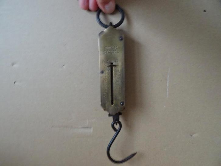 Antieke weegschaal unster weeghaak Pocket balance 17cm, Antiek en Kunst, Antiek | Gereedschap en Instrumenten, Ophalen of Verzenden