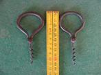 2x Bijzondere gesmede zak-formaat  Kurkentrekkers, 1880-1930, Ophalen of Verzenden