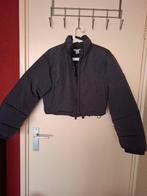 Donkerblauwe sportieve cropped puffer H&M maat S, Ophalen of Verzenden, Zo goed als nieuw, Blauw