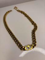 Gouden ketting met CD logo, Sieraden, Tassen en Uiterlijk, Kettingen, Overige materialen, Verstelbaar, Verzenden, Zo goed als nieuw