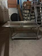RVS Werktafel met Legbord - Horeca, Ophalen, Gebruikt, 50 tot 75 cm, Minder dan 100 cm