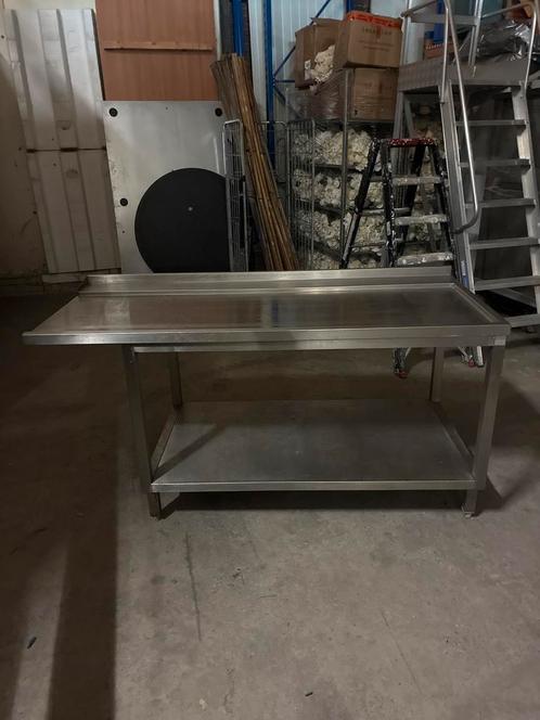 RVS Werktafel met Legbord - Horeca, Huis en Inrichting, Keuken | Keukenelementen, Gebruikt, Minder dan 100 cm, 50 tot 75 cm, Ophalen