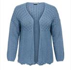 Blauw gehaakt vest Carnola van Only Carmakoma Maat 42/44, O, O, Blauw, Maat 42/44 (L)