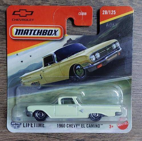Matchbox 1960 CHEVY EL CAMINO (geel) 1/64, Hobby en Vrije tijd, Modelauto's | Overige schalen, Nieuw, Auto, Ophalen of Verzenden