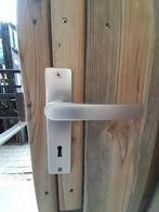 Poortdeur 11: geimpregneerd hout, stalen frame / 110x 180cm, Tuin en Terras, Tuinpoorten, Nieuw, Hout, Ophalen