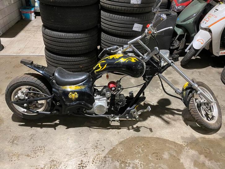 Mini chopper 125cc midi, mancave, decoratie, Fietsen en Brommers, Minibikes, Midibikes en Pitbikes, Zo goed als nieuw, Overige typen