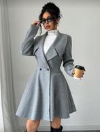 Tweed plain women overcoat, Kleding | Dames, Jassen | Winter, Verzenden, Gedragen
