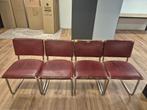 Rode eetkamer stoelen BESCHADIGD, Huis en Inrichting, Ophalen, Gebruikt, Rood, Vijf, Zes of meer stoelen