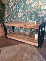 Houten TV meubel met metalen frame, Ophalen, Gebruikt