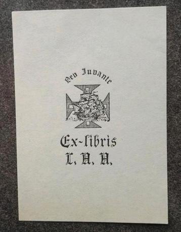 Exlibris Lino Antonio Alfonso (Onderdonk) (zeilschip, kruis)