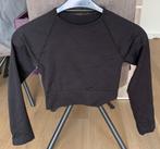 Zwart kort topje met lange mouwen, maat M, Maat 38/40 (M), Zwart, Ophalen of Verzenden, Zo goed als nieuw