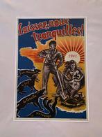 Laissez nous tranquilles poster, Verzamelen, Militaria | Tweede Wereldoorlog, Ophalen of Verzenden, Foto of Poster