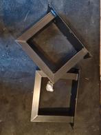 2 zwart metalen poten voor salontafel bijzettafel, Ophalen, Minder dan 45 cm, Gebruikt, Metaal of Aluminium