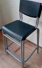 2 hoge barkrukken, Huis en Inrichting, Stoelen, Zwart, Ophalen of Verzenden, Zo goed als nieuw, Metaal