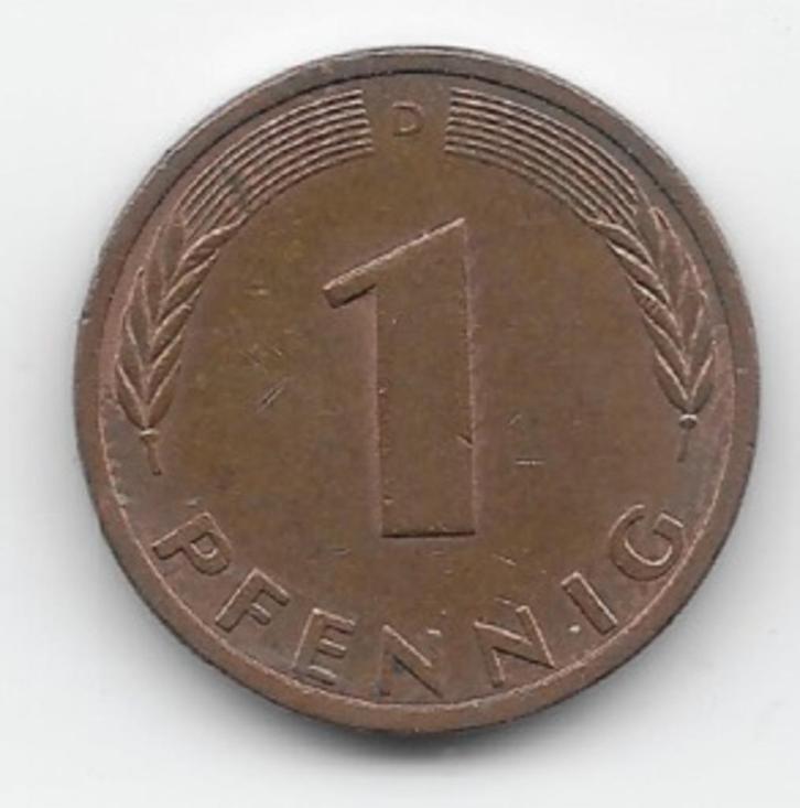 Duitsland 1 pfennig 1981 (D) KM# 105, Postzegels en Munten, Munten | Europa | Niet-Euromunten, Losse munt, Duitsland, Verzenden
