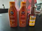 3x zonnebrandcrème Nivea Sun bronze and protect factor 6, Ophalen of Verzenden, Nieuw, Bodylotion, Crème of Olie