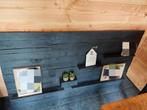 Wandbord steigerhout zwart, Huis en Inrichting, Woonaccessoires | Wandplanken en Boekenplanken, Zo goed als nieuw, Ophalen