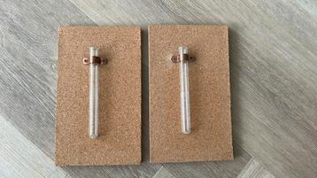 Kurk lijstjes met vaasje (reageerbuisjes) voor bloem beschikbaar voor biedingen