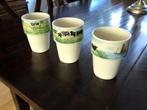 3 stuks porceleine bekers ‘Wiebe van der Zee’., Overige typen, Ophalen of Verzenden, Zo goed als nieuw, Overige stijlen