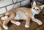 Groot beeld van rode/witte kat 44 cm met verzendschade., Verzamelen, Beelden en Beeldjes, Ophalen of Verzenden, Nieuw, Dier