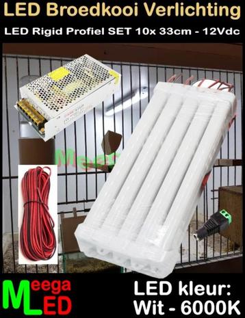 LED profiel strip SET 10x 33cm Broedkooi Kweekkooi Vogelkooi beschikbaar voor biedingen
