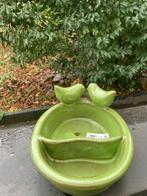 VOEDER DRINKSCHAAL KERAMIEK OVAAL GREEN, Tuin en Terras, Vogelhuisjes en Vogelbaden, -, -, Nieuw, Ophalen of Verzenden
