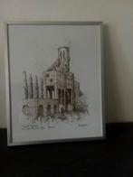 Pentekening van Schacht Nuland Dominiale Mijn in mooie lijst, Antiek en Kunst, Ophalen of Verzenden