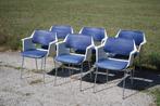 Vintage stoelen Cordemeijer voor Gispen model 2225 jaren '60, Huis en Inrichting, Stoelen, Ophalen, Blauw, Gispen, Nvt