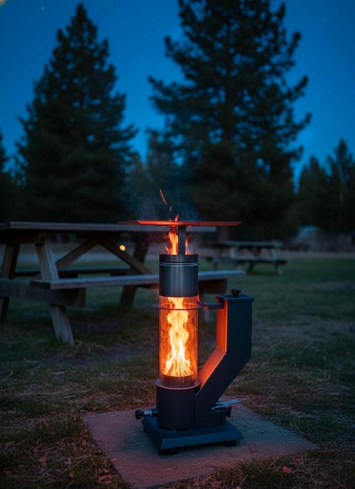 Elegante Pelletkachel voor Buiten - Nieuw!, Tuin en Terras, Terrasverwarmers, Nieuw, Ophalen of Verzenden