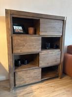 Mooie houten kast met schuifdeuren, Huis en Inrichting, Kasten | Boekenkasten, Ophalen, Gebruikt, 100 tot 150 cm, 150 tot 200 cm