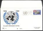 40 jaar Verenigde Naties 1945 - 1985, Postzegels en Munten, Brieven en Enveloppen | Nederland, Verzenden, Envelop