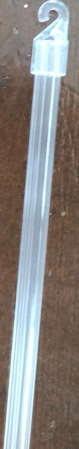 Trekstang gordijn transparant kunststof 165cm., Huis en Inrichting, Stoffering | Gordijnen en Lamellen, Zo goed als nieuw, 150 tot 200 cm