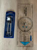 Koersplotter en passer, Ophalen of Verzenden, Gebruikt