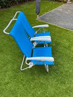 2 Strandstoelen Duckdalf - Blauw, Tuin en Terras, Ophalen of Verzenden, Gebruikt, Aluminium, Inklapbaar