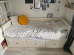 Witte Hemnes Bedbank / Uitschuifbaar Bed IKEA met 3 lades, Huis en Inrichting, Slaapkamer | Bedden, Ophalen, Gebruikt, 90 cm, Tweepersoons