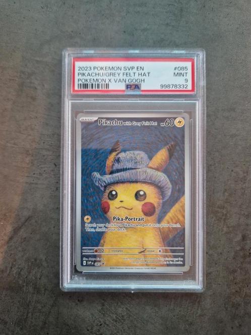 Pikachu With Grey Felt Hat Van Gogh PSA 9, Hobby en Vrije tijd, Verzamelkaartspellen | Pokémon, Zo goed als nieuw, Losse kaart