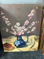 Bloemen tafereel.40/50 cm W F Langezaal, Antiek en Kunst, Kunst | Schilderijen | Klassiek, Ophalen of Verzenden