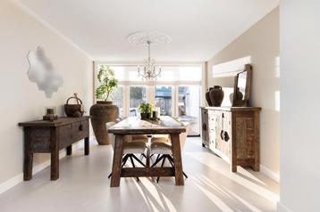 Aura peeperkorn tafel 260x100 met 6 stoelen nieuwstaat beschikbaar voor biedingen