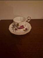 Vintage Theekopje met Schotel Roos Design, Ophalen of Verzenden