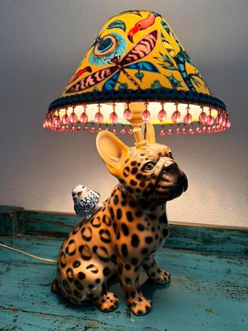 Keramiek tafellamp panterprint beschikbaar voor biedingen