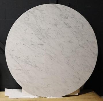 Marmeren tafelblad Carrara rond 160 cm