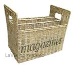 Grote lectuurmand van riet 3vaks, Huis en Inrichting, Woonaccessoires | Krantenbakken en Lectuurbakken, Ophalen of Verzenden, Nieuw