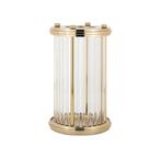 Windlicht Richmond Interiors Hurricane Earlson gold, Huis en Inrichting, Ophalen of Verzenden, Hout, Minder dan 50 cm, Minder dan 50 cm