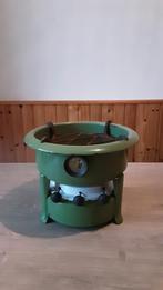 EMAILLE GROEN 3 PITS PETROLEUMSTEL MERK DE PUTTER., Antiek en Kunst, Antiek | Emaille, Ophalen of Verzenden